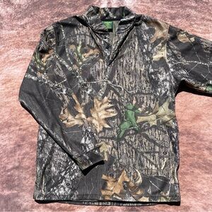 Vintage Camo Cabela’s Quarter Button Pullover Men’s Large Regular Longsleeve